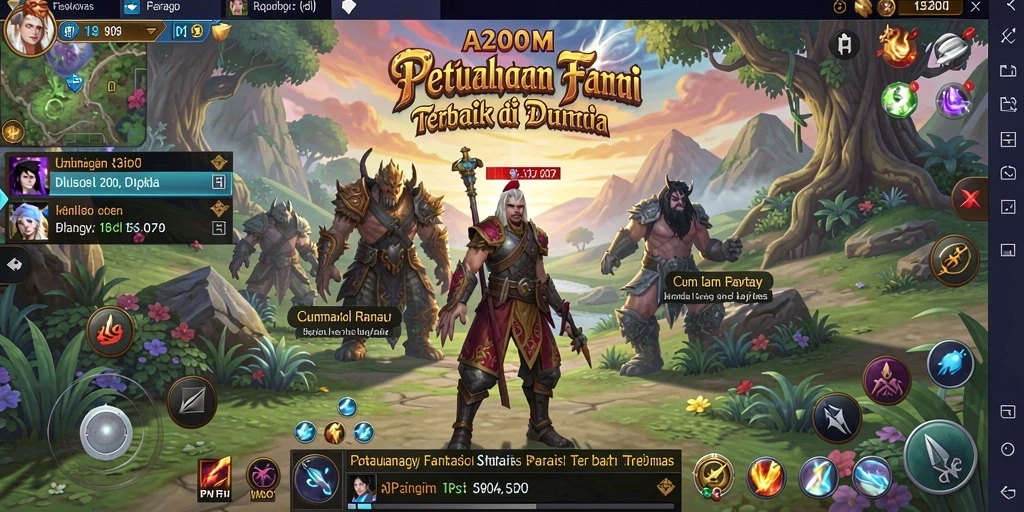 Tangkapan layar A200M menunjukkan aksi mendebarkan dalam gameplay RPG.