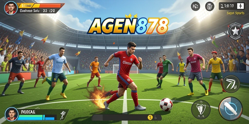 Tampilan gameplay AGEN878 yang mendebarkan dengan aksi olahraga yang intens.
