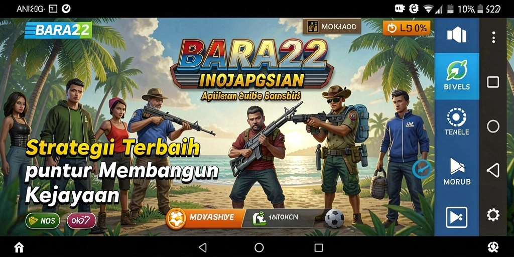 Tampilan gameplay BARA22 yang mengesankan dan strategis.