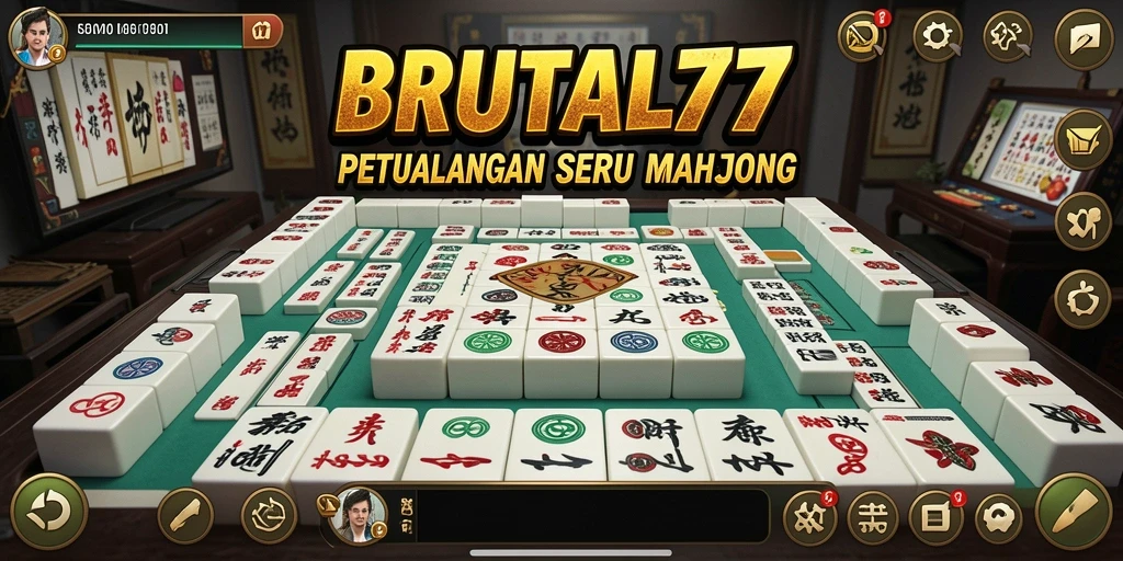 Tampilan gameplay menarik dalam game Mahjong BRUTAL77.