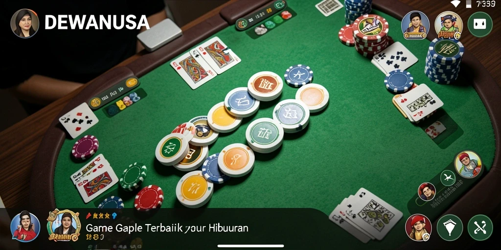 Screenshot DEWANUSA menampilkan gameplay seru Gaple.