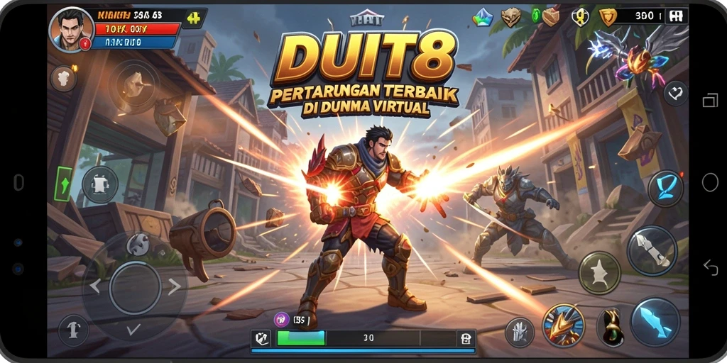 Tangkapan layar <strong>DUIT8</strong> menampilkan aksi pertarungan yang mendebarkan dan grafis berkelas.