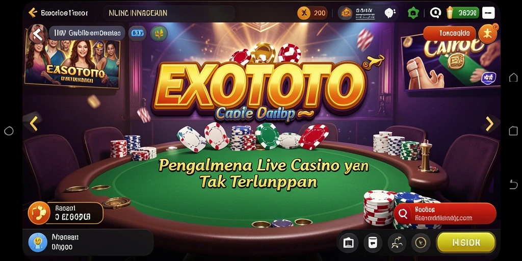 Tampilan gameplay Live Casino yang menarik dan interaktif.