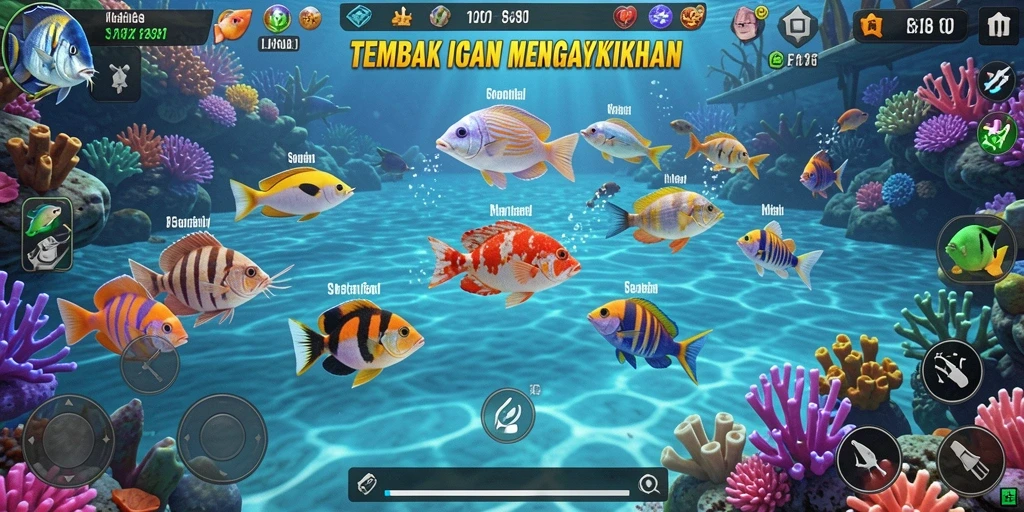Permainan tembak ikan yang seru dengan grafis yang memukau.