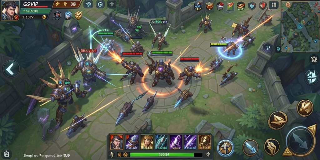 Tampilan menarik dari gameplay strategis G9VIP.