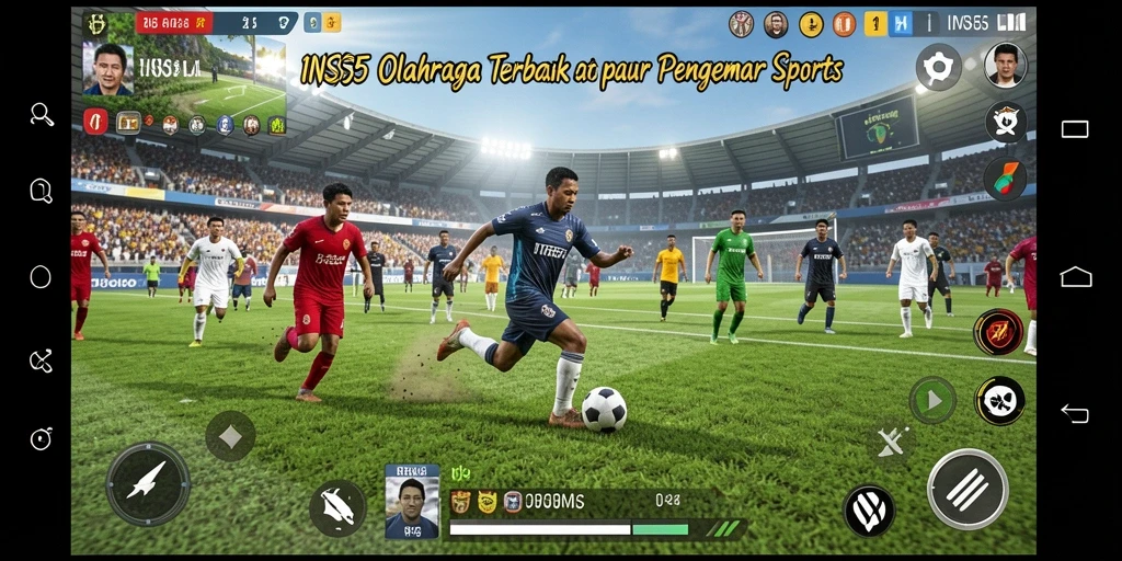 Tampilan menarik dari gameplay olahraga di INS55.