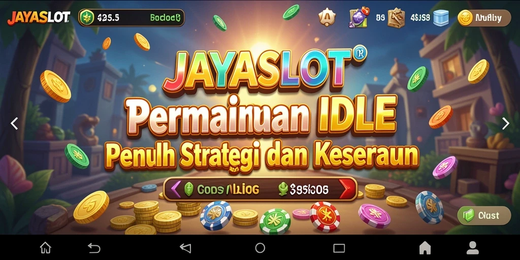 Screenshot gameplay utama JAYASLOT menampilkan aksi seru dalam permainan Idle.