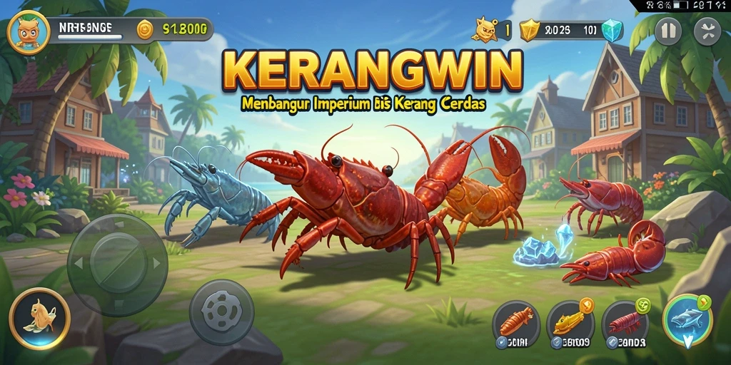 Tampilan menarik gameplay strategis dalam KERANGWIN.