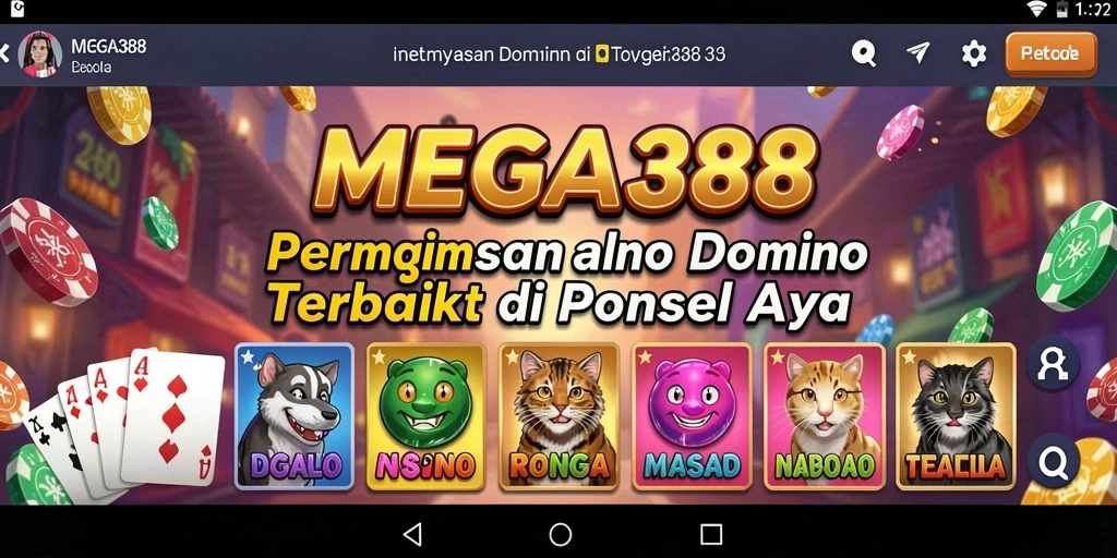 Tampilan gameplay seru dari MEGA388 dengan variasi permainan Domino.