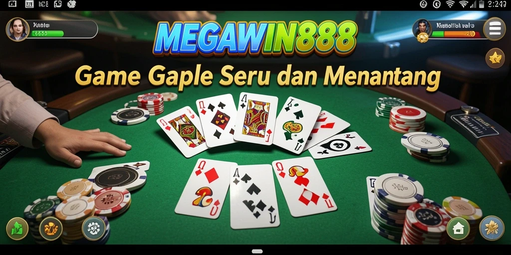 Tangkapan layar gameplay Gaple di MEGAWIN888 yang seru.