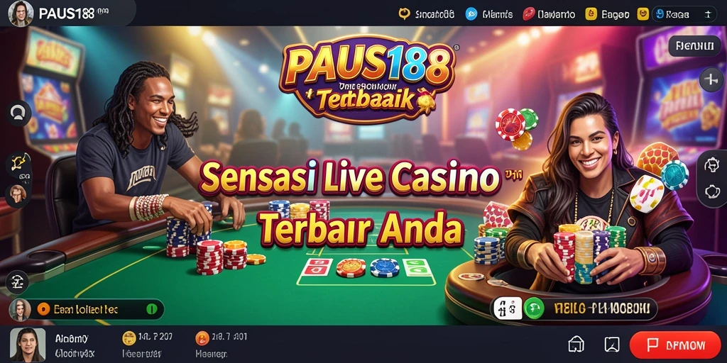 Screenshot gameplay Live Casino PAUS188 yang menarik dan interaktif.