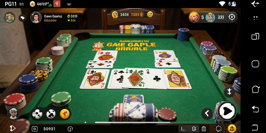 Tampilan gameplay PG11 yang seru dalam permainan Gaple.