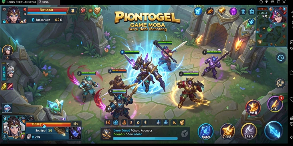 Tampilan gameplay seru dari PIONTOGEL di arena MOBA.