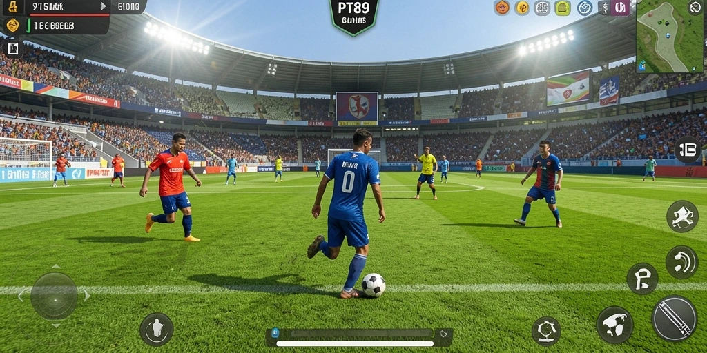 Tampilan seru pertandingan sepak bola di PT89.