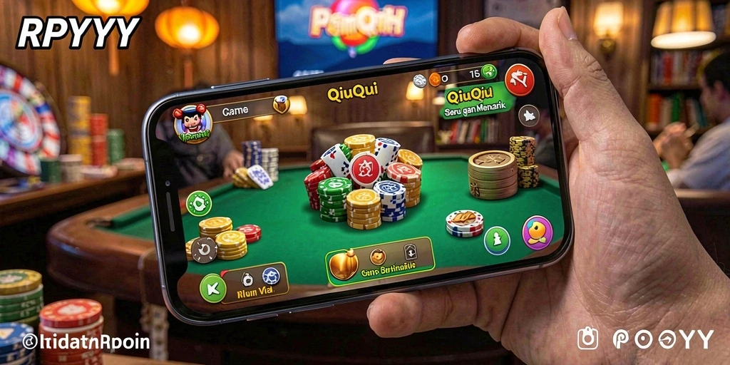 Tampilan gameplay QiuQiu yang menegangkan dan seru.
