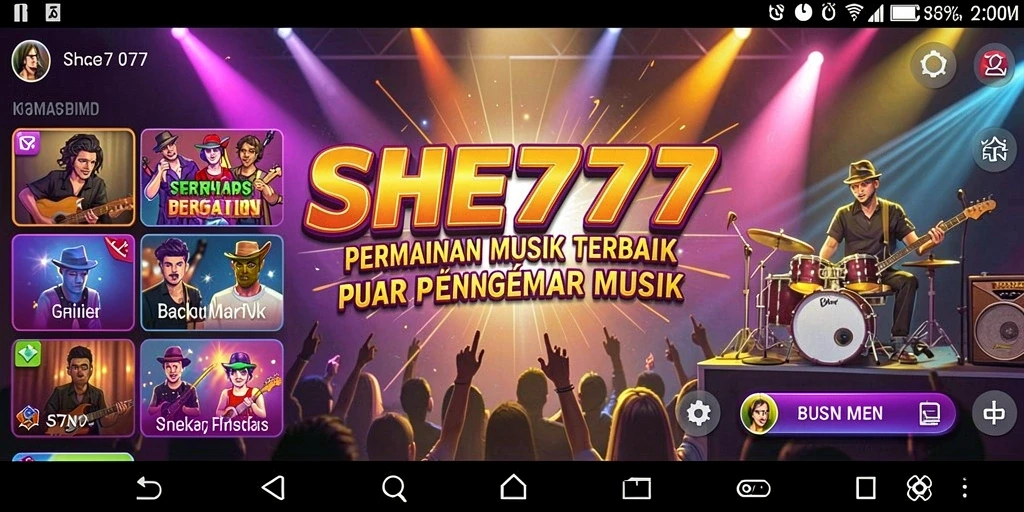 Tampilan gameplay SHE777 yang menarik dan penuh warna.