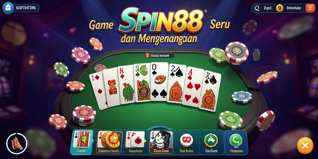 Tampilan seru gameplay Domino di SPIN88.